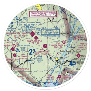 Eagle's Nest Airport (CA20) VFR Sectional Sticker (30 mile)