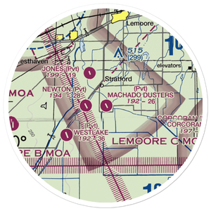 Machado Dusters Airport (CA05) VFR Sectional Sticker (20 mile)