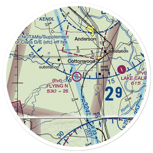 Flying N Ranch Airport (CA04) VFR Sectional Sticker (20 mile)