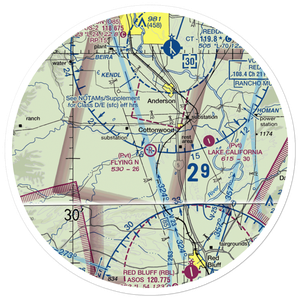 Flying N Ranch Airport (CA04) VFR Sectional Sticker (30 mile)