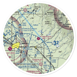 John Myers Airport (CA03) VFR Sectional Sticker (30 mile)