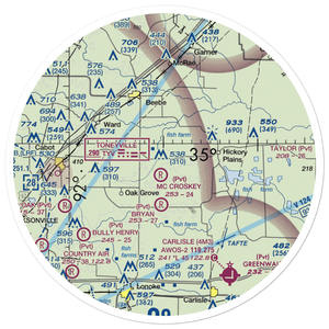 Butlerville Field (BUTL) VFR Sectional Sticker (30 mile)