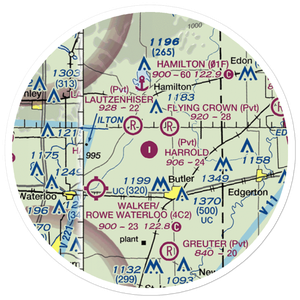 Harrold Airport (IN16) VFR Sectional Sticker (20 mile)