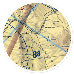 X Bar 1 Ranch (Lower) Airport (AZ97) VFR Sectional Sticker (20 mile)