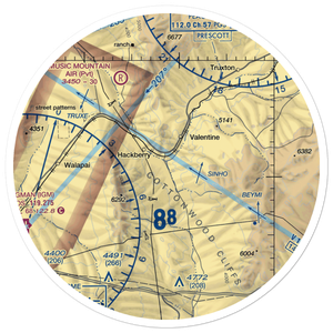 X Bar 1 Ranch (Lower) Airport (AZ97) VFR Sectional Sticker (30 mile)