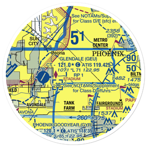Airscrew Performance Flightpark Ultralightport (AZ79) VFR Sectional Sticker (20 mile)