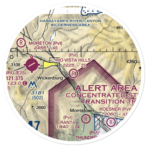 Rio Vista Hills Airport (AZ64) VFR Sectional Sticker (20 mile)