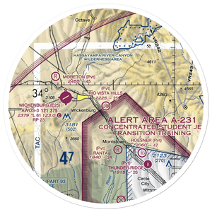 Rio Vista Hills Airport (AZ64) VFR Sectional Sticker (30 mile)