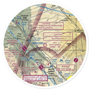 Twin Hawks Airpark (AZ63) VFR Sectional Sticker (30 mile)