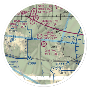 G.M. Ranch Airport (AZ61) VFR Sectional Sticker (20 mile)