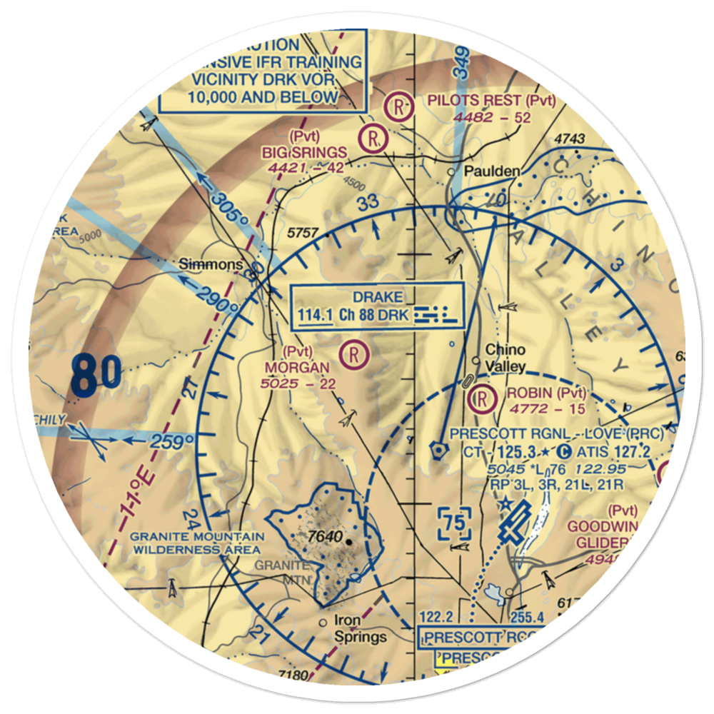 Morgan Ranch Airstrip (AZ46) VFR Sectional Sticker (30 mile) 