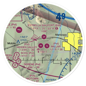 Hidden Valley Airport (AZ43) VFR Sectional Sticker (20 mile)