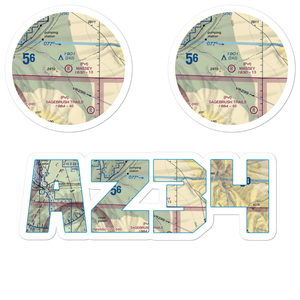 Massey Farm Airport (AZ34) VFR Sectional Sticker Pack