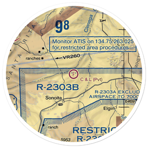 C & L Ranch Ultralightport (AZ19) VFR Sectional Sticker (20 mile)