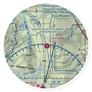 Lakeside Airpark (AZ05) VFR Sectional Sticker (20 mile)