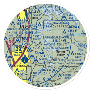 Circle S Farms Airport (AR91) VFR Sectional Sticker (20 mile)