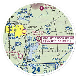 Poe's Airport (AR88) VFR Sectional Sticker (20 mile)