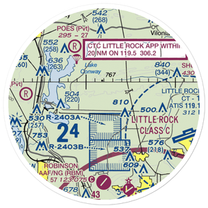 Bobwhite Hill Ranch Airport (AR84) VFR Sectional Sticker (20 mile)