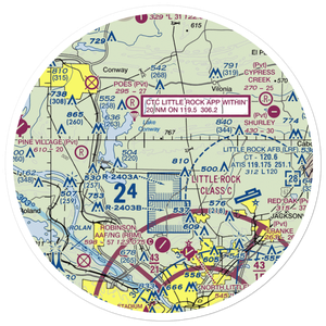 Bobwhite Hill Ranch Airport (AR84) VFR Sectional Sticker (30 mile)