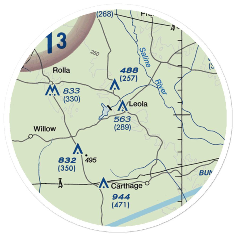 Katheryn's Landing Airport (AR81) VFR Sectional Sticker (20 mile) 