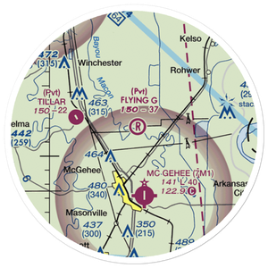 Flying G Ranch Airport (AR79) VFR Sectional Sticker (20 mile)