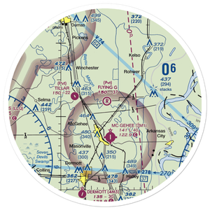 Flying G Ranch Airport (AR79) VFR Sectional Sticker (30 mile)
