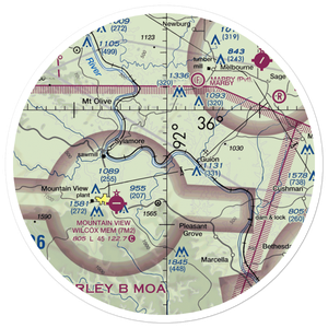White River Airport (AR64) VFR Sectional Sticker (30 mile)