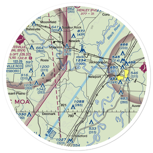 Amos Airport (AR56) VFR Sectional Sticker (30 mile)