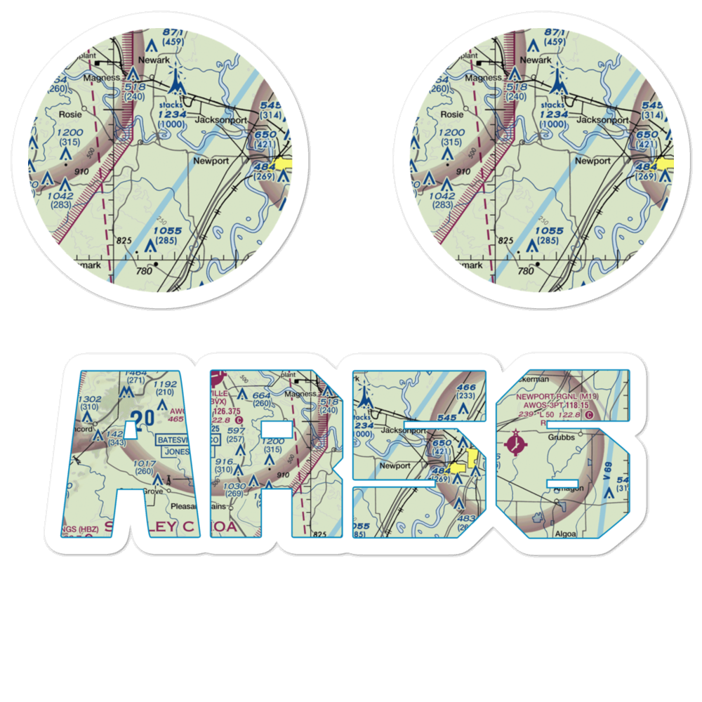 Amos Airport (AR56) VFR Sectional Sticker Pack 