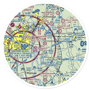 R.V. Stewart Field (AR55) VFR Sectional Sticker (30 mile)