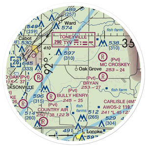 Ralph Fulmer Field (AR54) VFR Sectional Sticker (20 mile)