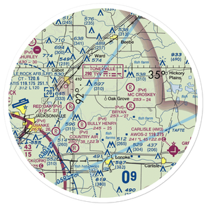 Ralph Fulmer Field (AR54) VFR Sectional Sticker (30 mile)