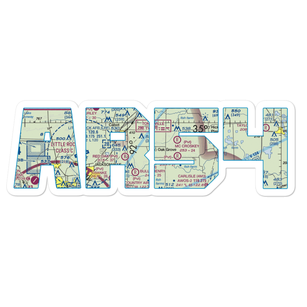 Ralph Fulmer Field (AR54) VFR Sectional Sticker 