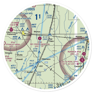 Penrose Airport (AR46) VFR Sectional Sticker (30 mile)