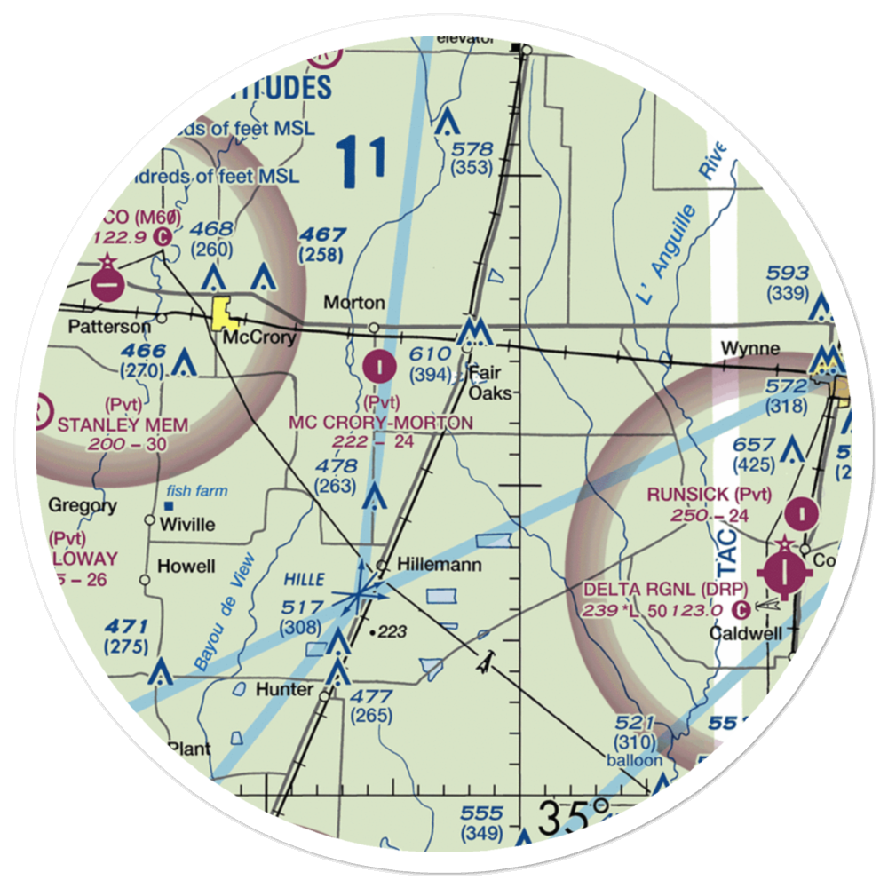 Penrose Airport (AR46) VFR Sectional Sticker (30 mile) 
