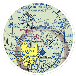 Flying W Airport (AR44) VFR Sectional Sticker (20 mile)
