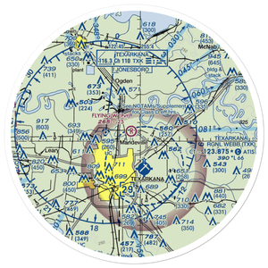 Flying W Airport (AR44) VFR Sectional Sticker (30 mile)