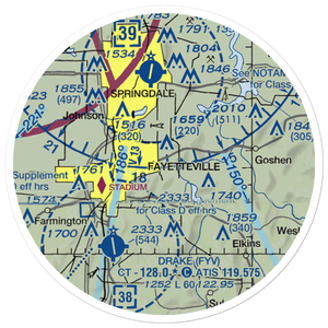 Henson Farm Airport (AR35) VFR Sectional Sticker (20 mile)