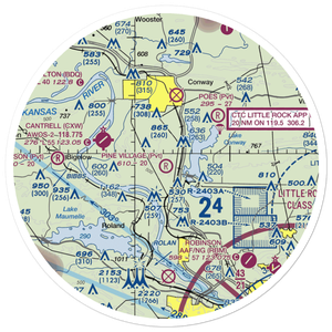 Pine Village Airport (AR34) VFR Sectional Sticker (30 mile)