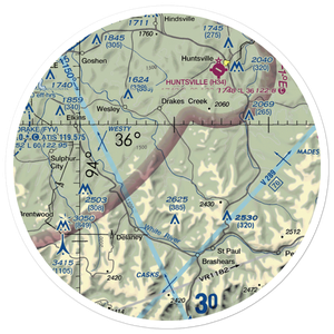 Lollars Creek Farm Airport (AR27) VFR Sectional Sticker (30 mile)