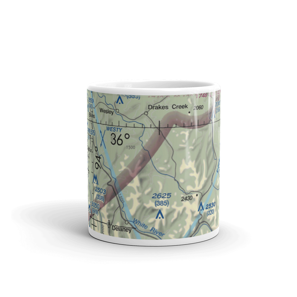 Lollars Creek Farm Airport (AR27) VFR Sectional  Mug 