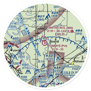 Tommy's Flying Service Inc Airport (AR22) VFR Sectional Sticker (20 mile)