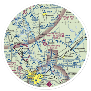 Tommy's Flying Service Inc Airport (AR22) VFR Sectional Sticker (30 mile)