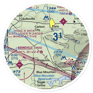 Wesson-Davis Field (AR19) VFR Sectional Sticker (20 mile)