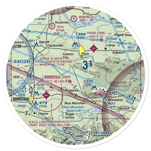 Wesson-Davis Field (AR19) VFR Sectional Sticker (30 mile)