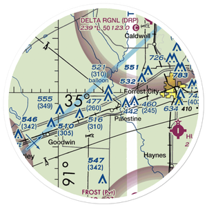 Burns Aerodrome (AR17) VFR Sectional Sticker (20 mile)