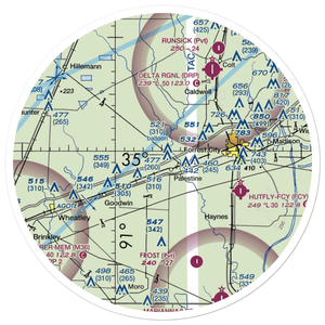 Burns Aerodrome (AR17) VFR Sectional Sticker (30 mile)