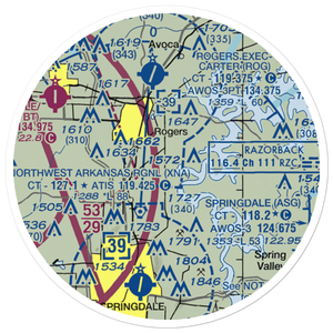 Ozark Aerodrome (AR11) VFR Sectional Sticker (20 mile)