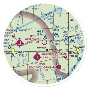 Greenwalt Company Airport (AR10) VFR Sectional Sticker (20 mile)