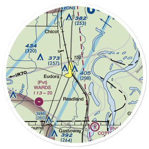 Baker Flying Service Airport (AR01) VFR Sectional Sticker (20 mile)
